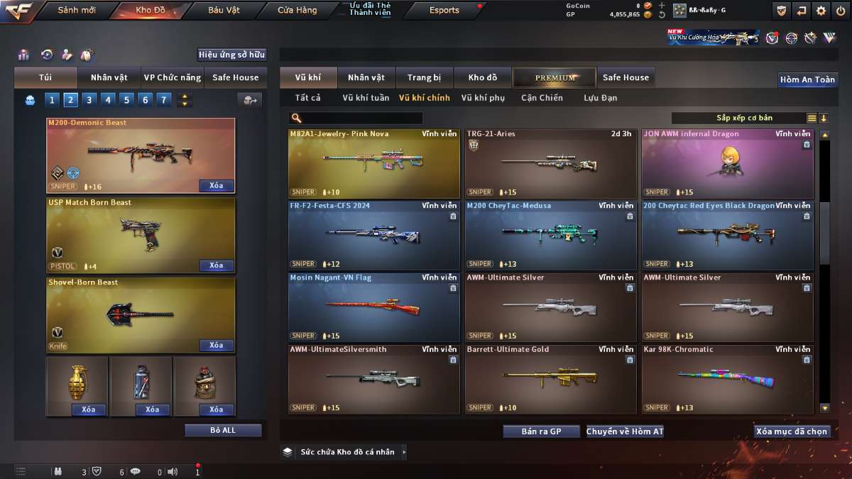 shop acc cf uy tin gia re